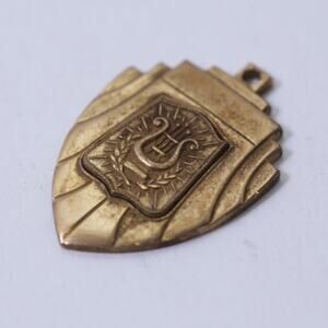 Lyre, Medal, Pendant, Charm, Music Theme, Vintage, Jewelry, ~ 250407-WH 167